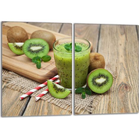 Glas-Herdplattenschutz 2x40x52 Kiwi (1/5)