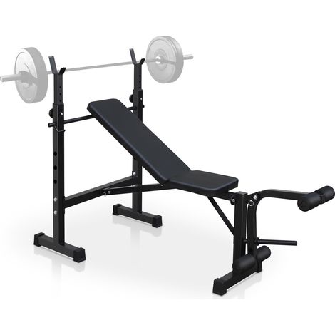Banco de musculación olímpico plegable con soporte para barra y respaldo ajustable HOMVRA (1/5)