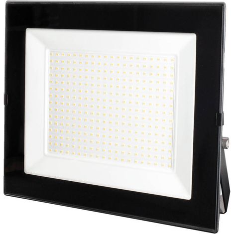 Projecteur LED Noir 200W, 24000 lumens, IP65, 4000K Blanc-neutre, connecteur rapide, fixation orientable 3D - Tibelec (1/5)