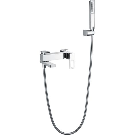 Rubinetto della vasca da bagno con monocomando  Modello SVEZIA  Colore grigio finitura cromata [ IMEX® ]