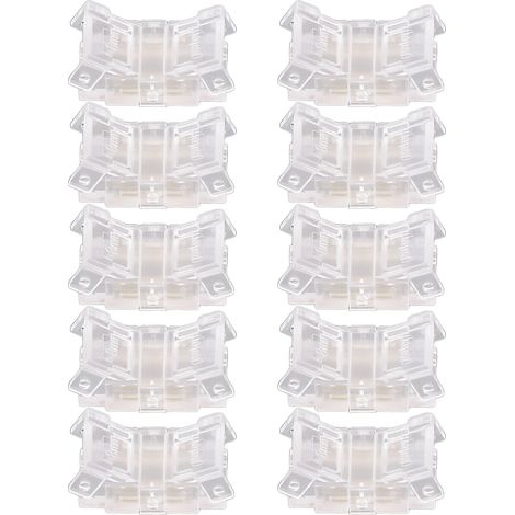 10 connecteurs pour rubans LED COB sans soudure, 2 broches, 8 mm