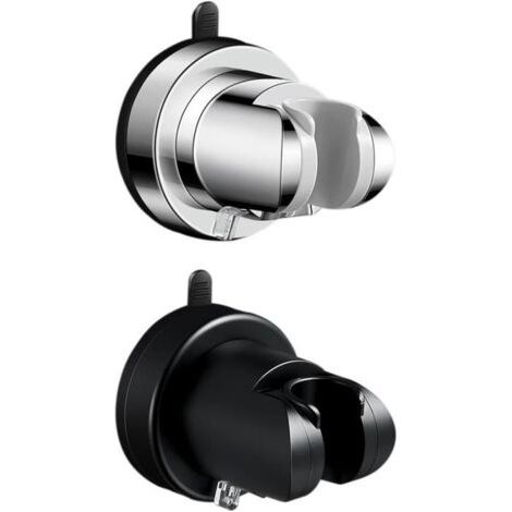 2pcs Universel upport de Douche, Main Remplaçable Pommeau de Douche Sous Vide Solide, Réglable, Support de Ventouse Mural Amovible (1/4)