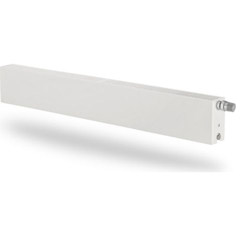 Radiateur eau chaude en acier plinthe type 22 1882W – Raccord à droite – Hauteur 20 cm – Largeur 260 cm – Épaisseur 10.4 cm – Garantie 10 ans – Purmo (1/2)