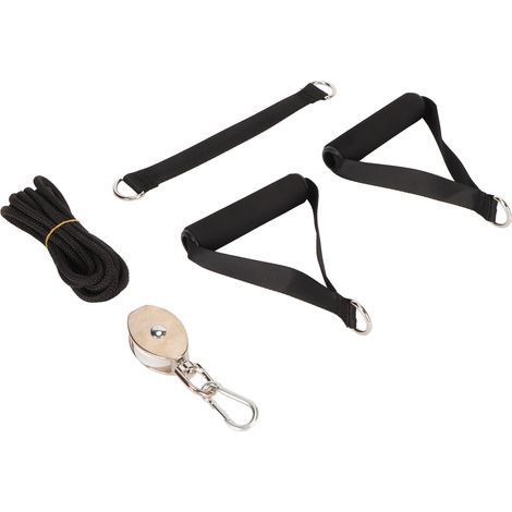 Poulie de rééducation pour épaules et dos avec poignée confort - Système d'entraînement à fixer sur porte pour bras et dos (1/5)