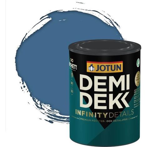 Peinture Bois - DEMIDEKK INFINITY DETAILS - Lasure Opaque Satinée - RAL 5023 - 0,75L (1/2)