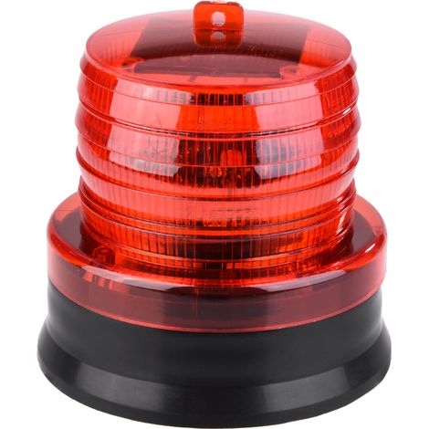 2V Solar-LED-Notblinklicht für Fahrzeuge – Rotes Warnlicht (1/5)