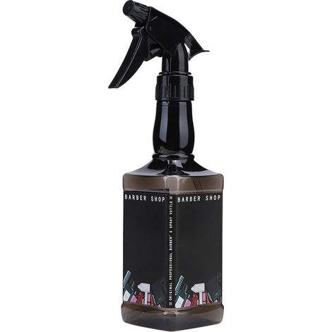 2 bouteilles de pulvérisation pour coiffure, vaporisateur à eau pour salon (Noir transparent) (1/5)