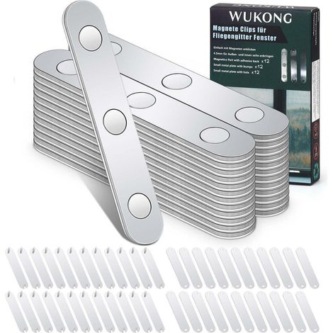 Magnet-Clips für Fliegengitter, 24er Set, selbstklebend, ohne Bohren (1/5)