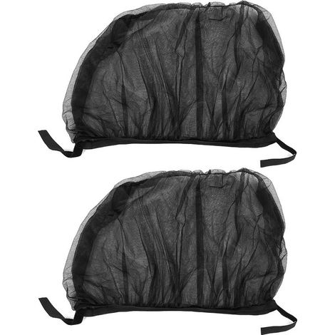 2 pièces Pare-soleil latéral arrière voiture Moustiquaire Anti-insectes Protection UV Filet occultant Universel Accessoire (1/5)