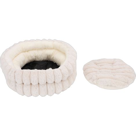 Coussin rond pour chat et chien, forme ronde, fond épais et antidérapant, en peluche, donuts, pour animaux de compagnie, pour la maison (1/5)
