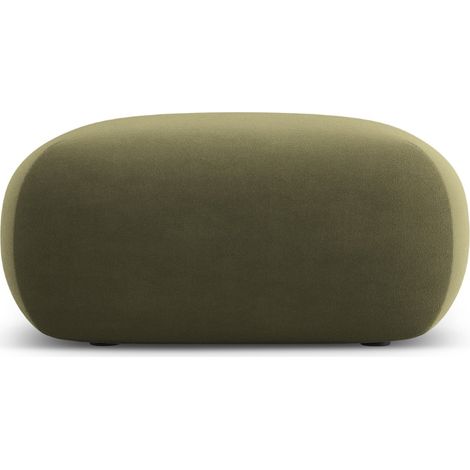 Pouf en velours vert clair (1/4)