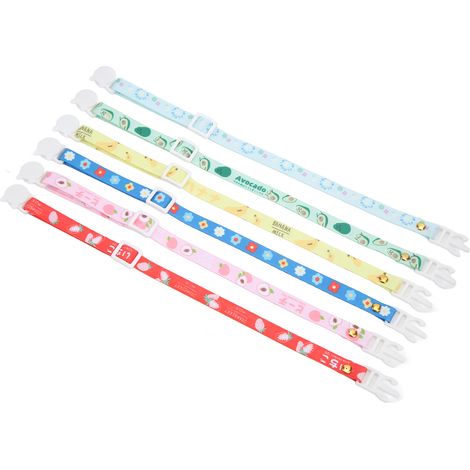 Ensemble de 6 colliers pour chats mignons, sécuritaires et réglables avec clochette pour petits chats et chiens (1/5)
