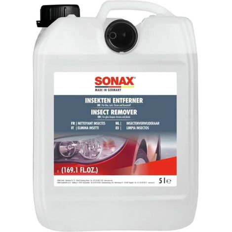 Nettoyant - Insectes - Carrosserie - Phares - Plastique - Chrome - Sans parfum - Sonax - 5L