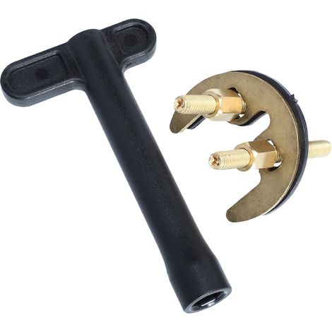 Kit de montage pour robinet en cuivre avec pièce en forme de fer à cheval lisse, facile à installer pour lavabo de salle de bain (1/5)