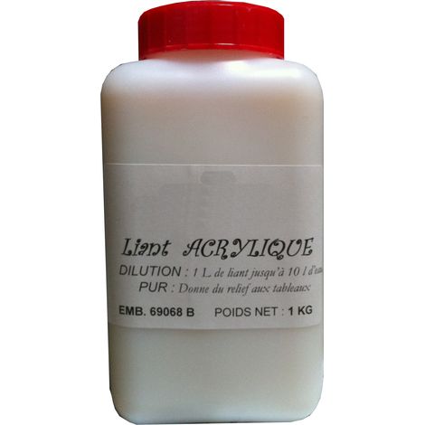 0-blanc-Liant acrylique 1L à diluer pour faire sa peinture