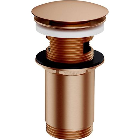 OMNIRES Accessori - Piletta di scarico Click-Clack per lavabo, color rame spazzolato A706CPB