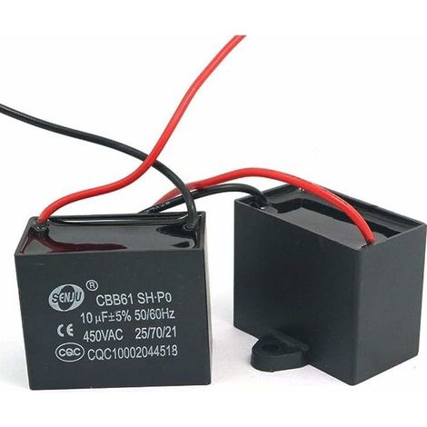 Piece CBB61 450V AC 50/60Hz fan motor power capacitor 10uF (1/3)