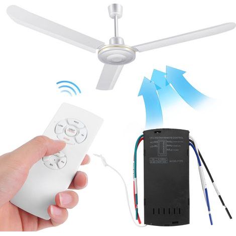 Kit de control remoto inalámbrico para ventilador de techo con temporizador, compatible con 85-265V. (1/5)