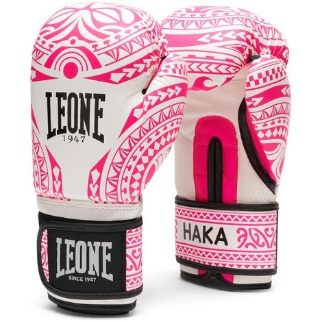 Gants de boxe Leone HAKA Blanc et Rose 10oz (1/5)