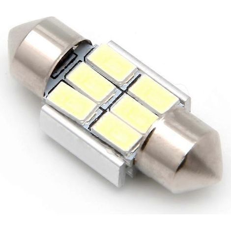 Ampoule LED 5630 SMD 6 LED 31 mm pour pare-soleil/miroir de courtoisie automobile, fusible, alimentation CC (1/5)