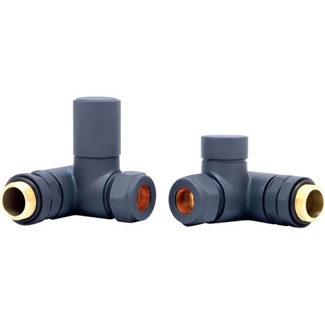 Heatwave Dual Fuel Anthracite Manual Corner Radiator Valve Set