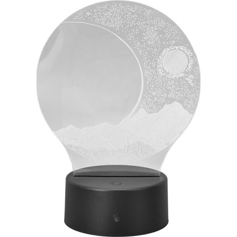 Veilleuse LED 3D en forme de croissant de lune, 7 couleurs tactiles, alimentée par USB, en acrylique, lampe de chevet idéale comme cadeau d'anniversaire (1/5)