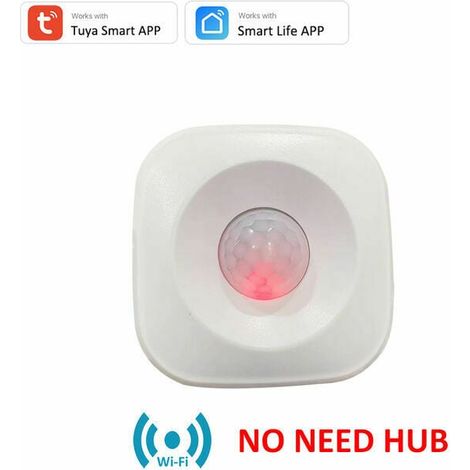 1 détecteur de mouvement PIR, WiFi, sans hub, compatible Alexa et Smart Life, alimentation piles ou USB, pour sécurité domestique (1/4)