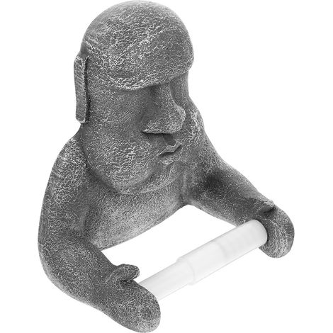 Porte-papier toilette facile d'accès, statue Moai en résine (1/5)
