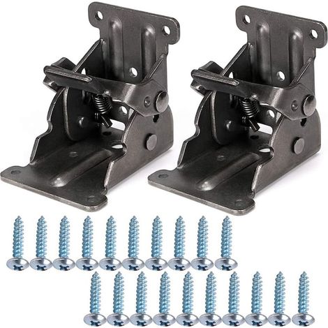 Lot de 2 charnières pliantes en acier, capacité 226 kg, 20 x 20 mm, paumelles robustes pour portail et meuble lourd (1/5)
