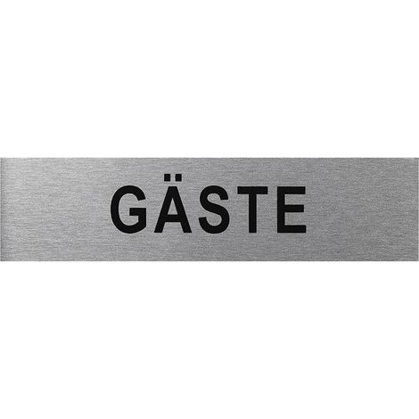 Plaque de porte en aluminium " Gäste " 160x40mm