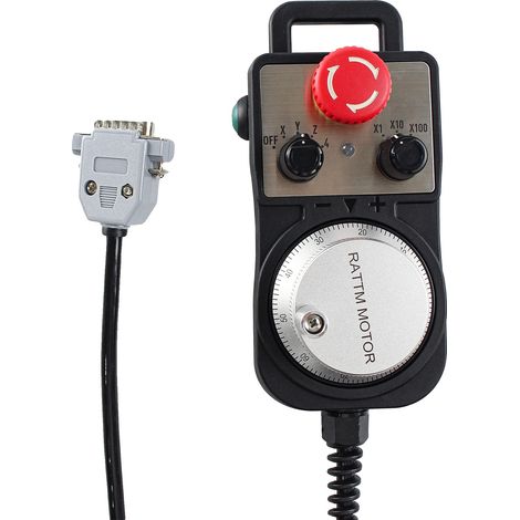 Controller manuale per volante, compatibilità 4/5/6 assi, funzionamento a 100 impulsi, 4 assi con spina (1/2)
