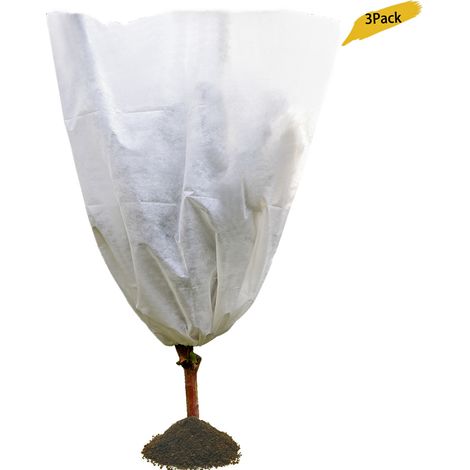 Sacs de protection pour plantes avec cordon de serrage, réutilisables, pour arbres et arbustes de jardin par temps froid, lot de 6, verts (1/5)