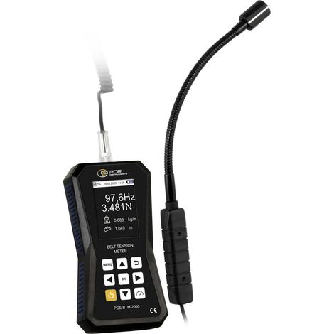 PCE Instruments Riemenspannungsmessgerät PCE-BTM 2000L Messung in Hz & N Schwanenhals-Sensor 25cm  (1/5)