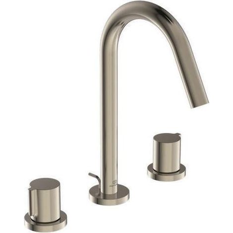 Ideal Standard Joy - Waschtischarmatur, 3-Loch Montage, mit Ablauf, Silver Storm BC783GN (1/5)