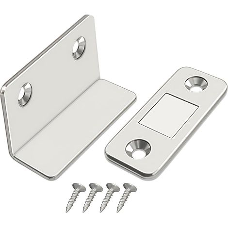 Aimants De Placard Pour Fermeture Sans Perçage Auto-Adhésif Ultra Fin 2 Fermeture Magnétique De Porte Pour Armoires De Rangement, Portes Coulissantes, Maison, Bureau, Dortoir, Magasin (1/5)