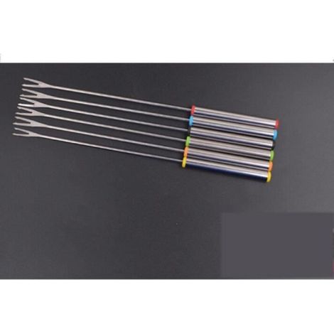 Fourchettes,Fourchettes à Fondue en acier inoxydable, 24cm, avec poignée résistante à la chaleur, pour fontaine à chocolat-Type 1 (1/4)