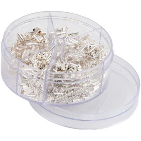 1900pcs Bare Non Insulated Butt Connector Terminals Splice Wire Terminal Kit,DUBUNS