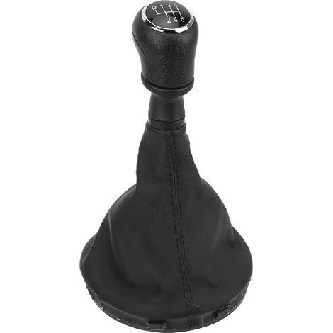 Funda para pomo de palanca de cambios Tbest, de cuero sintético negro, para Transporter Multivan T5 T6 2003-2011 (6 velocidades). (1/5)