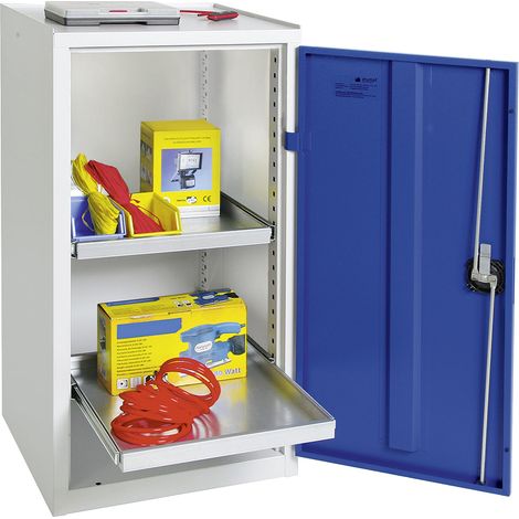 Stumpf Werkzeug- und Materialschrank Serie 3000 lichtgrau / enzianblau + 2 Auszugsböden - 3001574