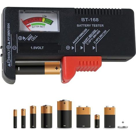 Ecleanfy - Testeur de Piles Universel, Testeur de Piles, Contrôleur de Tension de Batterie Portable, Elettricità Pile Domestico Tester (1/5)