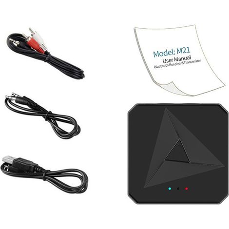 Adaptateur Bluetooth 5.0 compatible 3,5 mm 2 RCA avec prise en charge NFC pour émetteur-récepteur audio