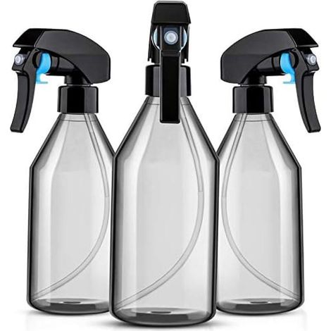 Bouteilles de PulvéRisation en Plastique pour Solutions de Nettoyage, RéCipient Vide  10OZ avec PulvéRisateur à Gâchette Noir, Paquet de 3 (1/5)