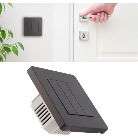 Intelligentes 3-fach-Bedienfeld mit App- und Timerfunktion – Rückpralltyp, AC 100–240 V, Grau – PVC-Material (1/5)