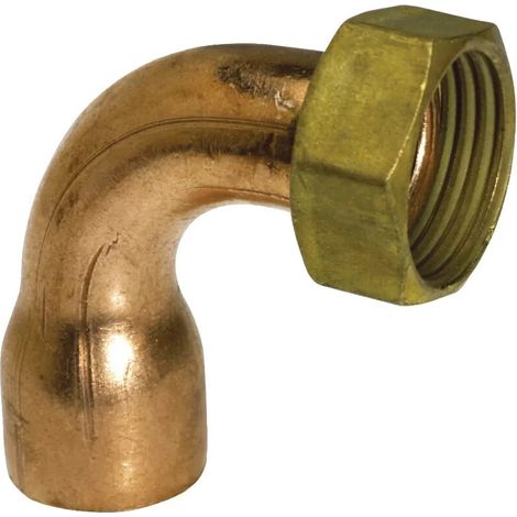 Coude 2 pièces 5002GCU douille cuivre Ø22 - mâle à visser 1" fer-cuivre - THERMADOR 5002GC2226
