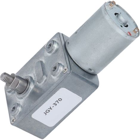 Motorreductor de CC de 12 V JGY-370, reversible con autobloqueo, eje de 8 mm, 30 RPM