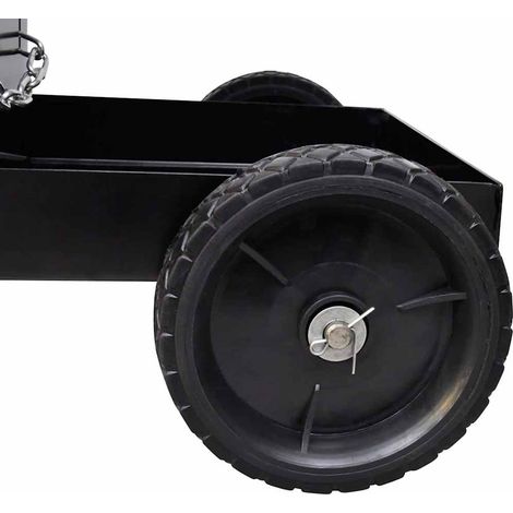 vidaXL Carro de soldadura negro con 3 estantes organizador de taller (1/2)