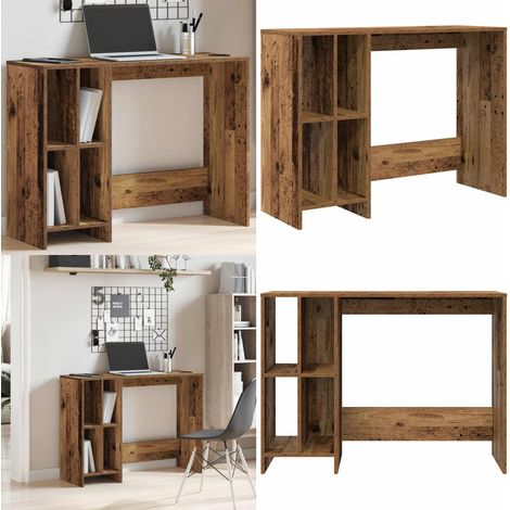 vidaXL Bureau vieux bois 102,5x35x75 cm bois d'ingénierie (1/5)