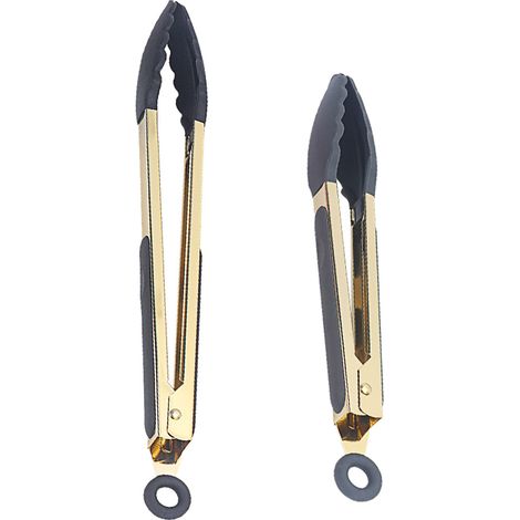 Pinces De Cuisine - Acier Inoxydable - 25 Cm Et 33 Cm - Pour Grill Et Cuisinière - Lot De 2 (1/5)
