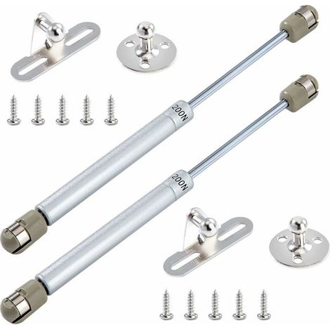 Vérins à gaz 200N pour meuble – Amortisseurs à gaz en plastique ABS et acier – Charge maximale 20kg – Lot de 2 – Installation simple (1/5)