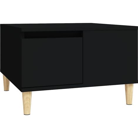 Mesa de centro madera contrachapada negro 55x55x36,5 cm vidaXL (1/5)